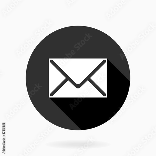 Fine Vector Mail Icon With Flat Design