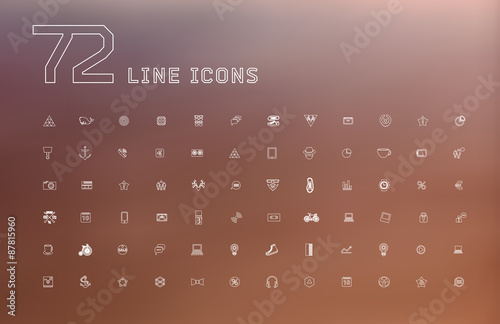 Set of 600 universal modern thin line icons for web and mobile