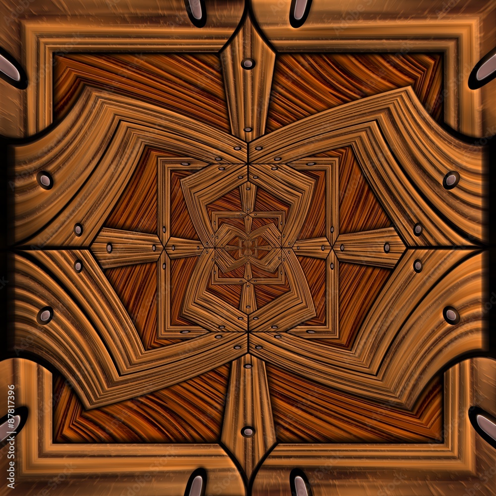 Luxury background with embossed pattern on wood Luxury background with embossed pattern on wood