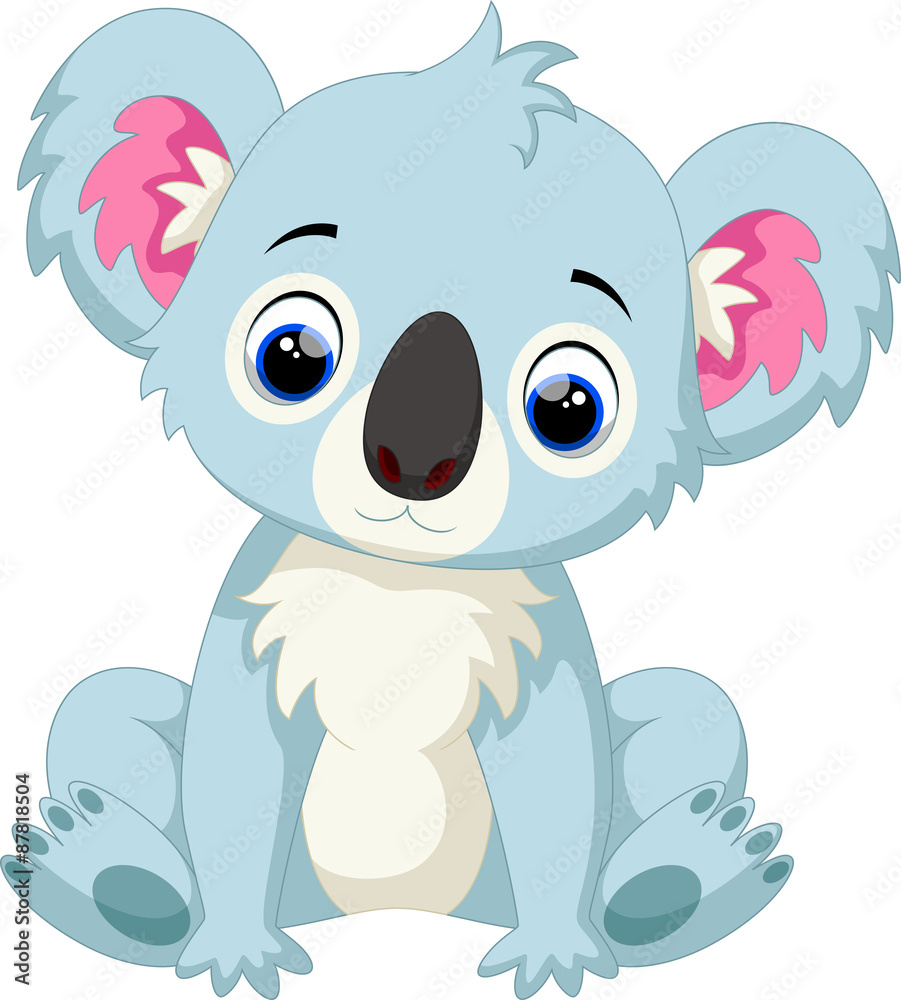 Fototapeta premium Cute baby koala cartoon