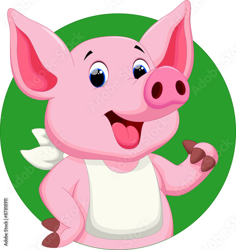 Cute pig cartoon