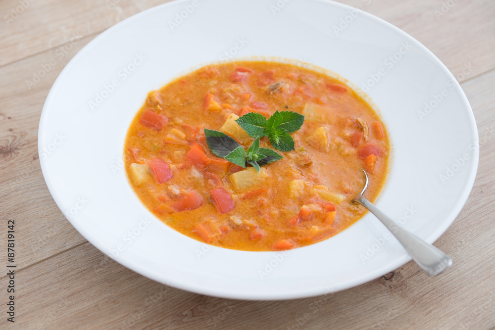 paprika curry suppe