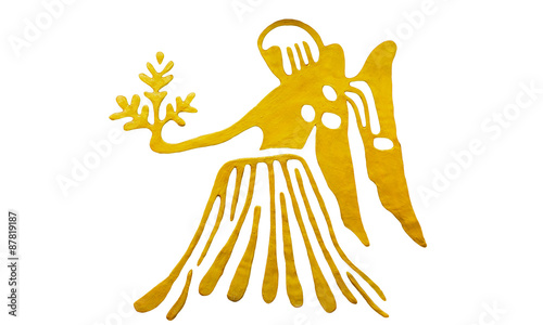 Virgo sign of horoscope isolated on white