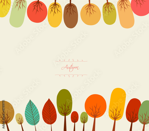 Autumn background with trees