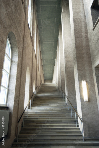 Monumental staircase in the Old Pinakothek in Munich. Germany photo