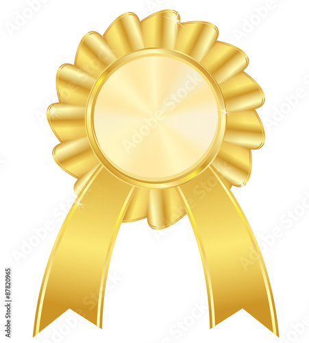 Golden award badge