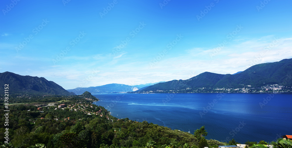 Lago Maggiore at Luino facing south - ITALY
