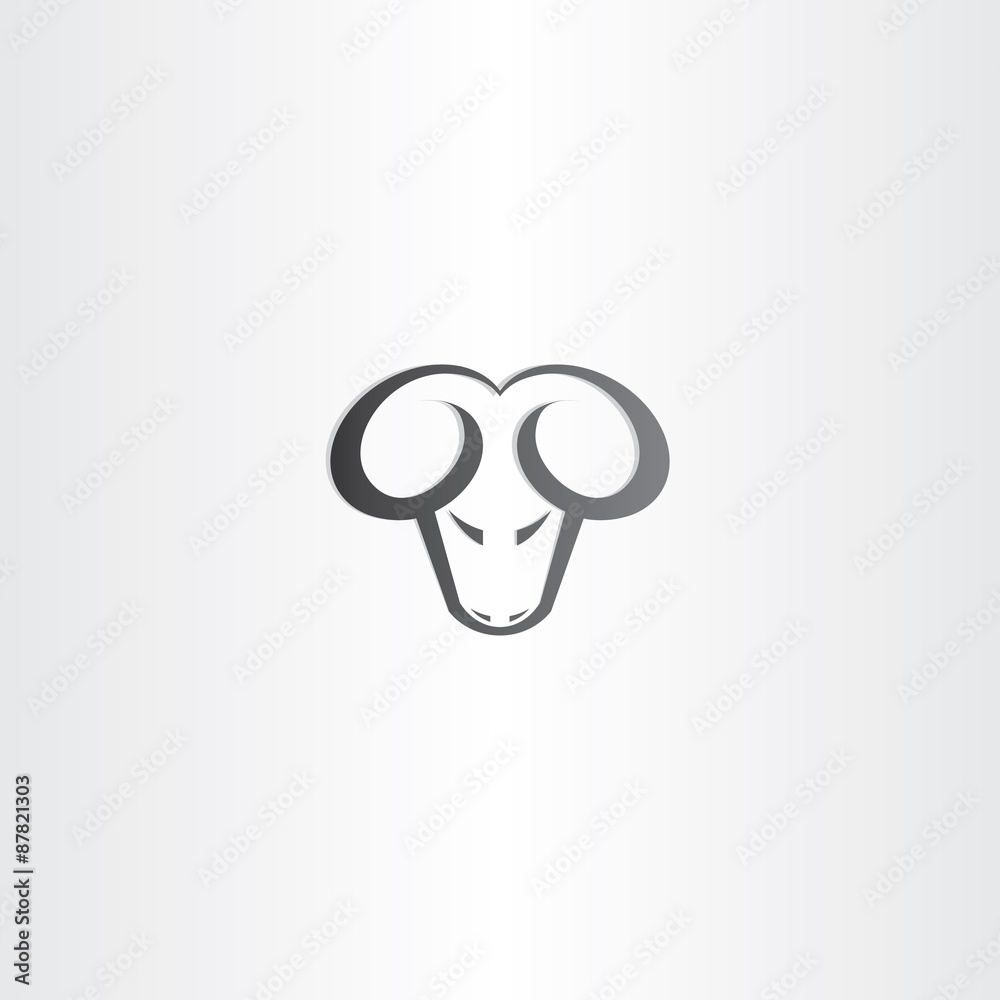 black ram head vector icon black ram head vector icon