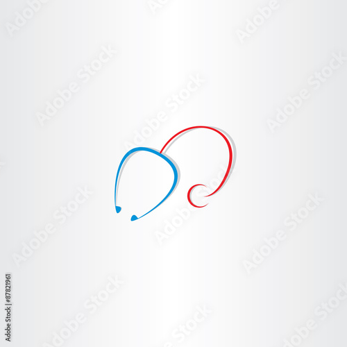 stethoscope icon vector design element