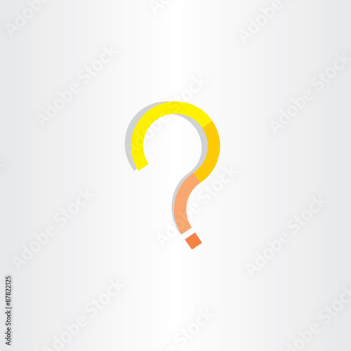 Fototapeta Naklejka Na Ścianę i Meble -  yellow question mark vector clip art