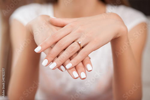 Young girl is boasting of her gold gift