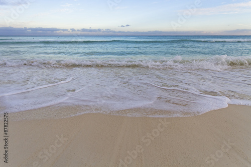 Fototapeta Naklejka Na Ścianę i Meble -  Sunset on the Caribbean beach.