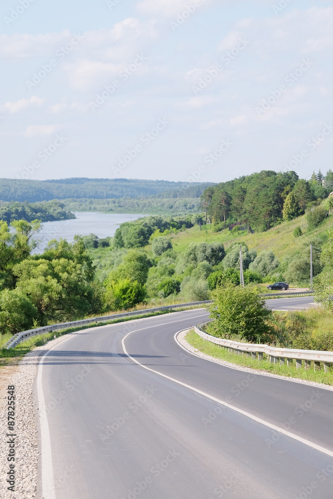 Landscape with the image of country road