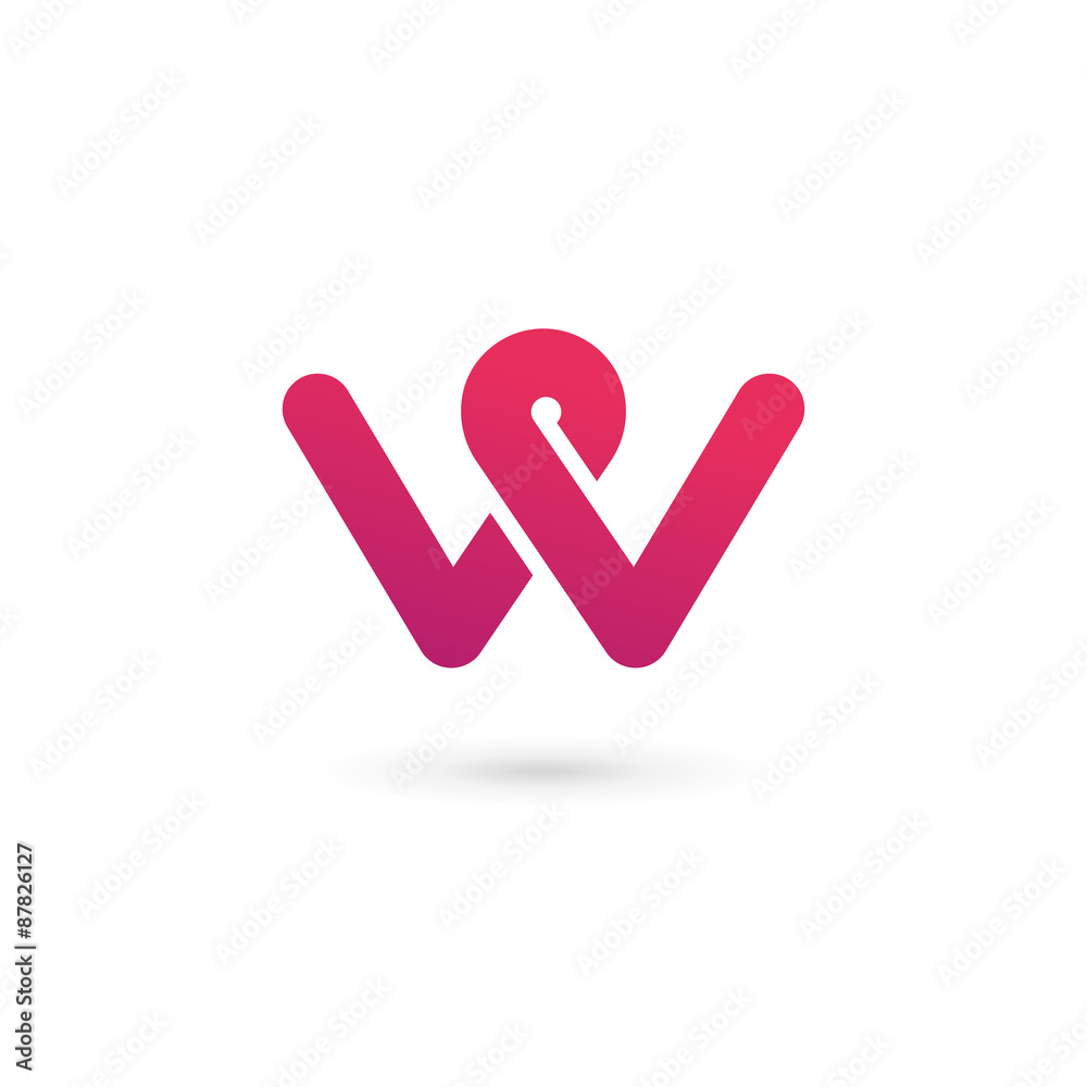 Letter W logo icon design template elements - obrazy, fototapety, plakaty 
