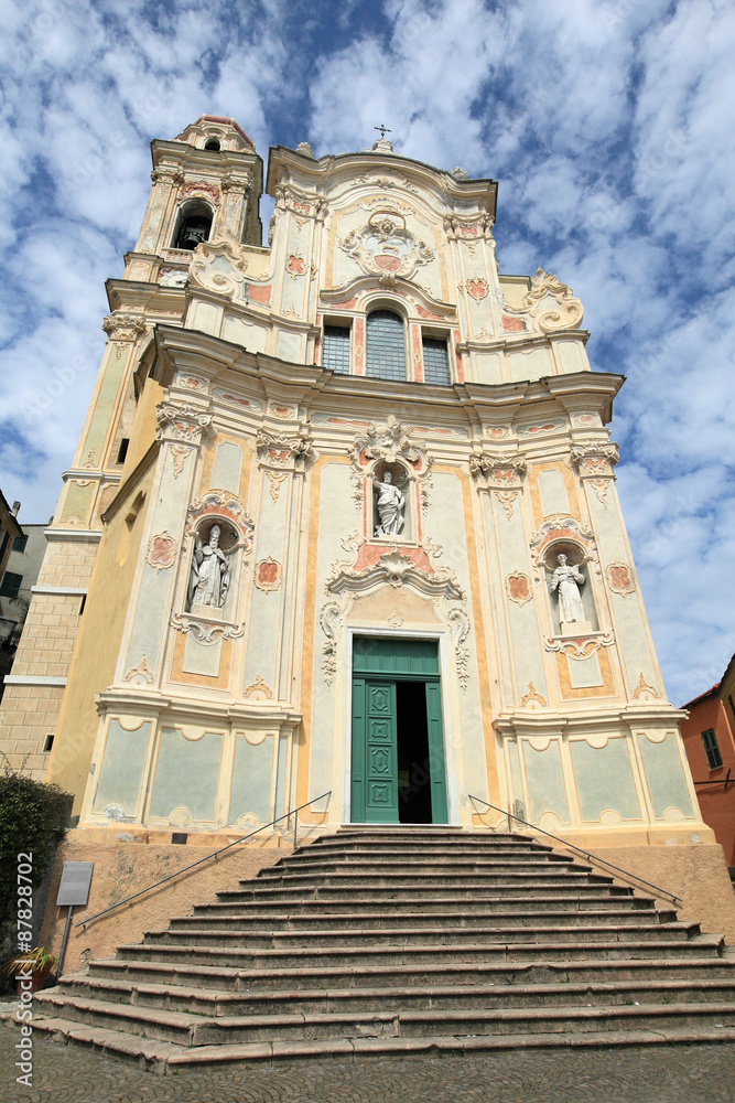 baroque church of St. John of Cervo, Italy