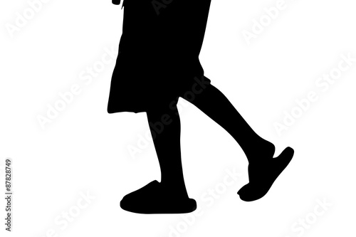 Vector silhouette of female feet.