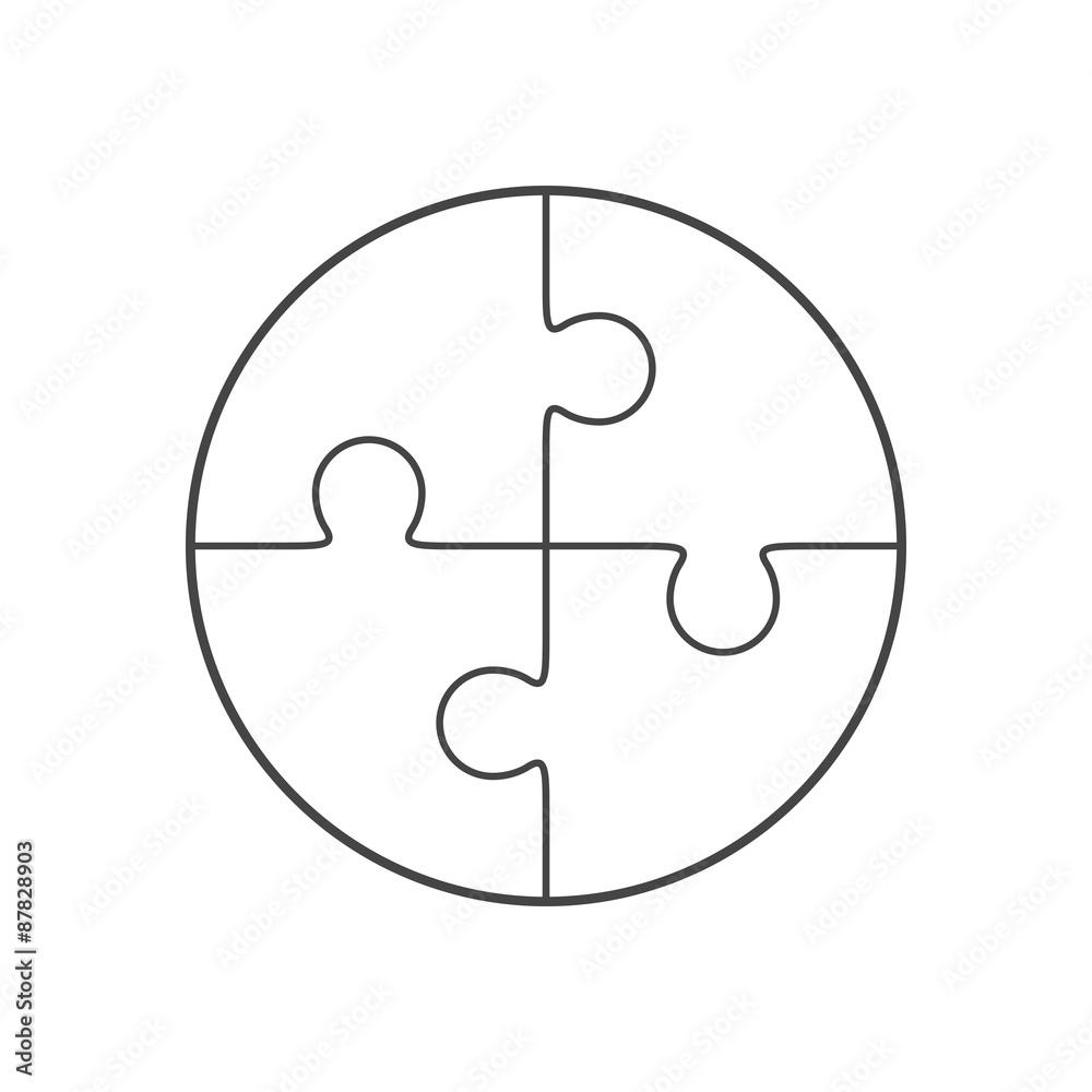 Jigsaw puzzle in the form of circle. Jigsaw puzzle in the form of circle.