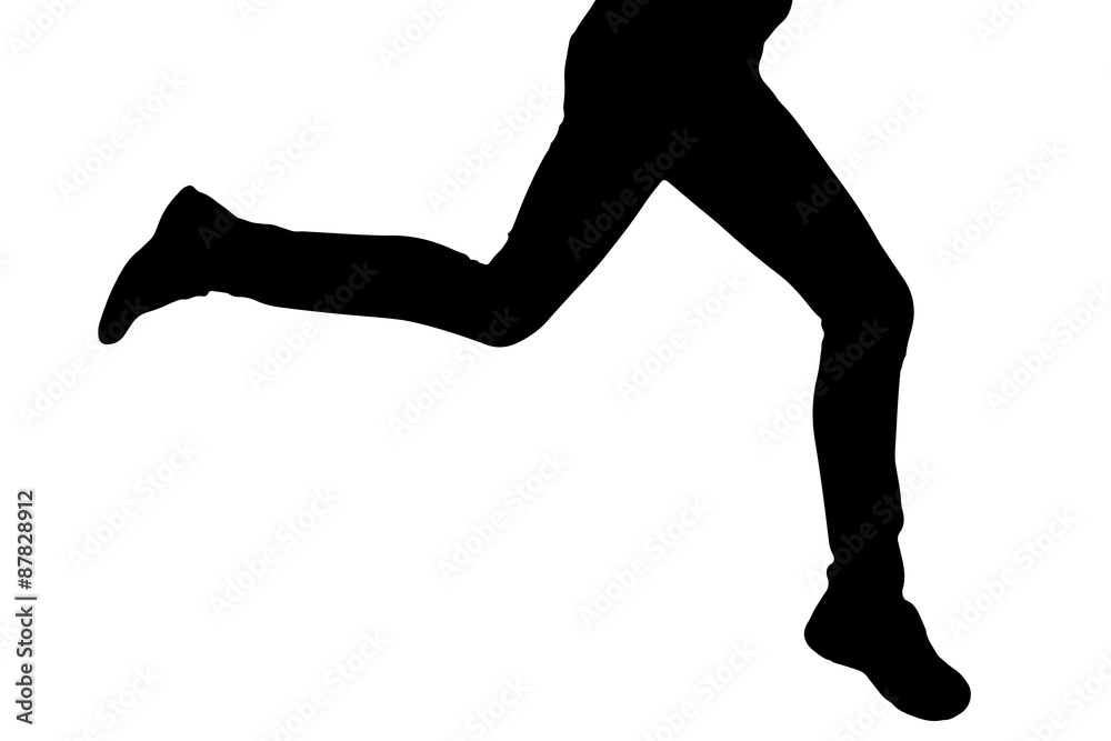 Vector silhouette of female feet. Vector silhouette of female feet.