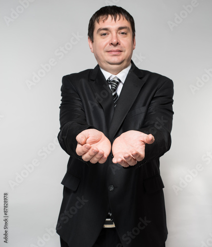 businessman holding