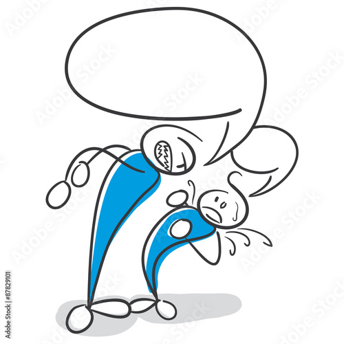 Stick Figure Series Blue