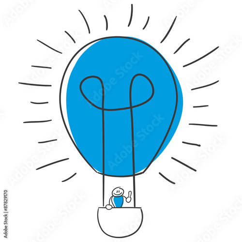 Stick Figure Series Blue