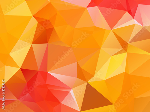 Orange Abstract Background Triangular Geometric Polygon