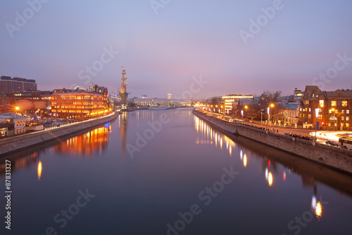 View from the Patriarchal bridge on the panorama of Moscow
