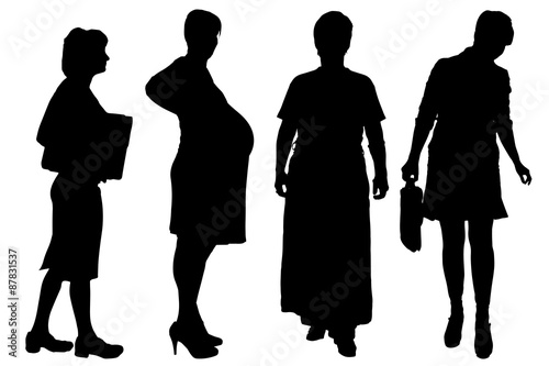 Vector women silhouette.
