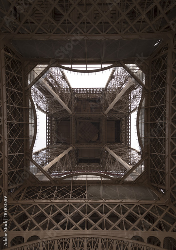 The Inside of the Eiffel Tower Paris, France