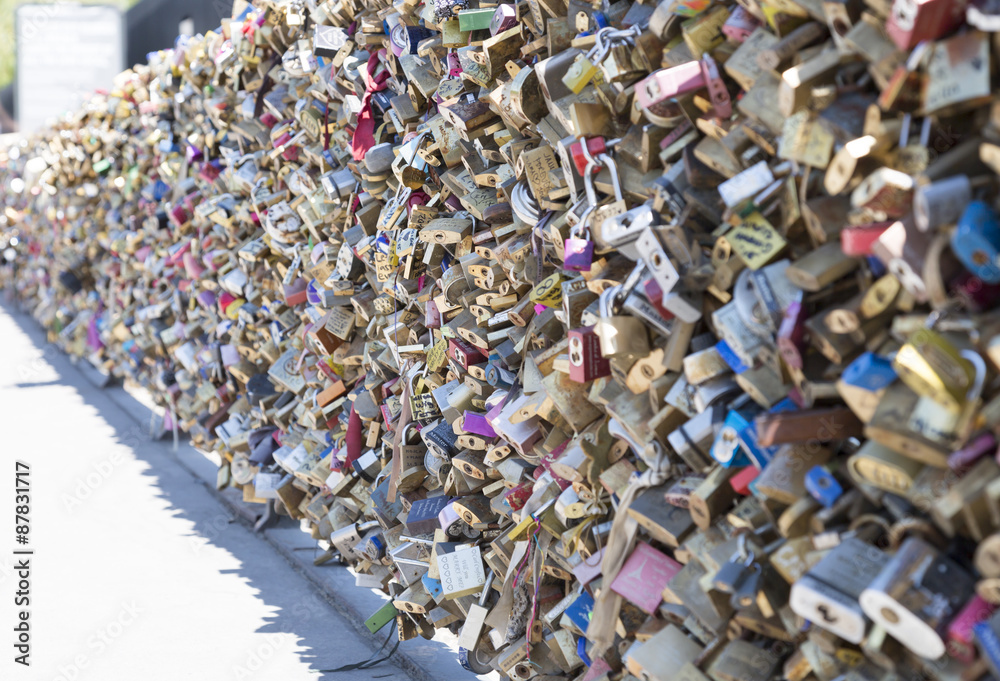 Locks of Love in Paris, France