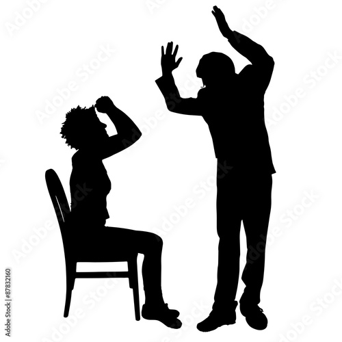Vector silhouette of couple.