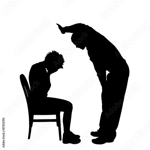 Vector silhouette of couple.