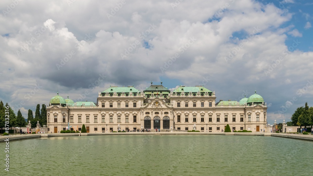 Belvedere palace time lapse - Vienna - Austria Belvedere palace time lapse - Vienna - Austria