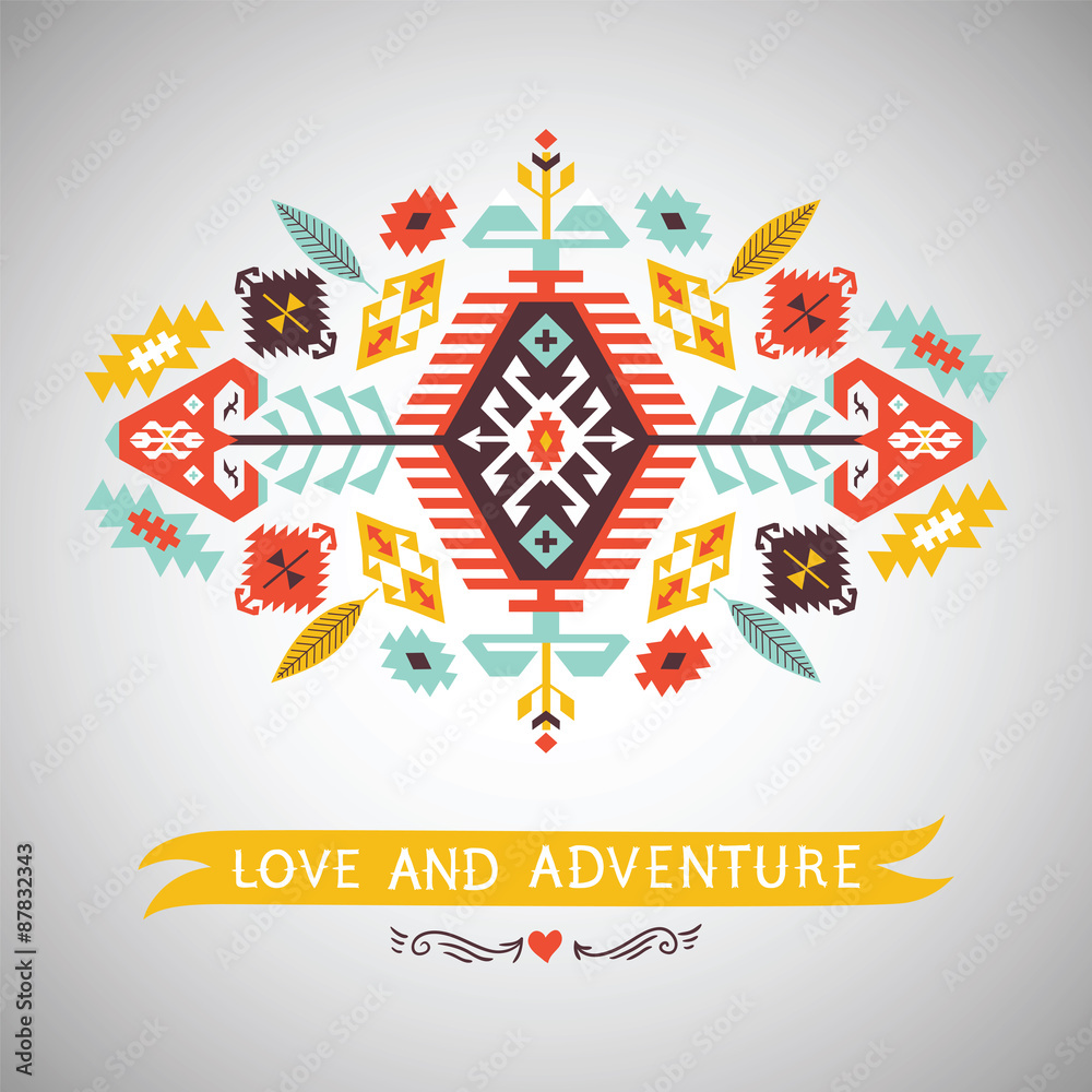 Vector  decorative element on native  style