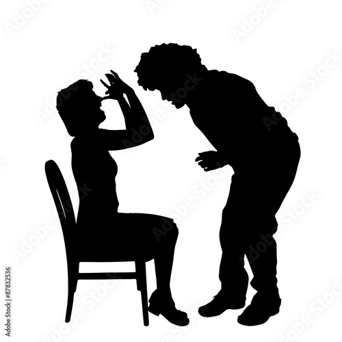 Vector silhouette of couple.