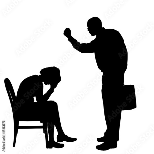 Vector silhouette of couple.