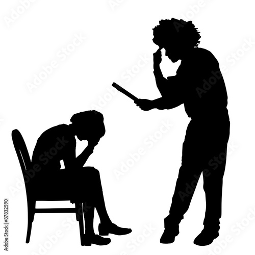 Vector silhouette of couple.