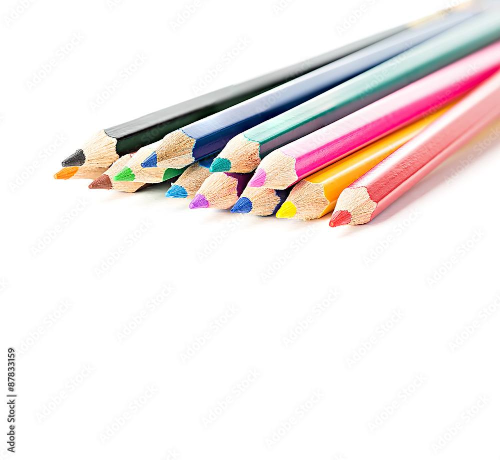 Colored pencils isolated Colored pencils isolated