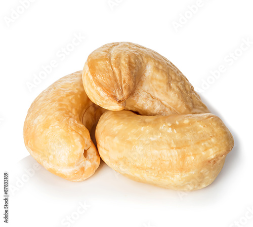 Cashews nuts isolated on a white background