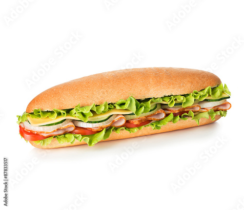 Royal sandwich isolated on white background © yvdavid