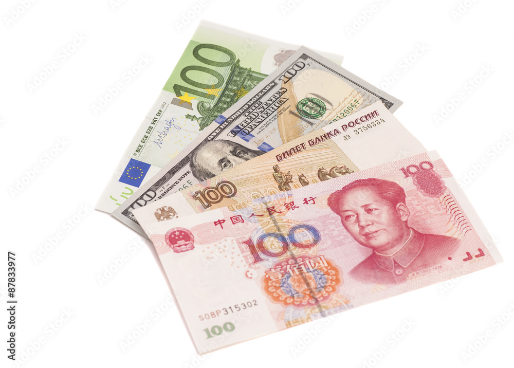 Euro,Dollars,Chinese yuan and the Russian rubles Euro,Dollars,Chinese yuan and the Russian rubles