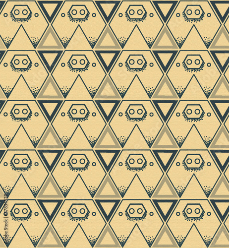 Pig background pattern triangle yellow