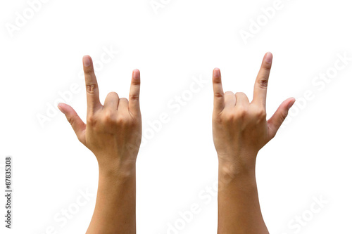 Women hand isolated on a white background