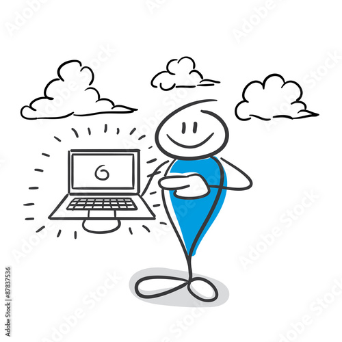 Stick Figure Series Blue