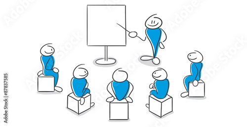 Stick Figure Series Blue