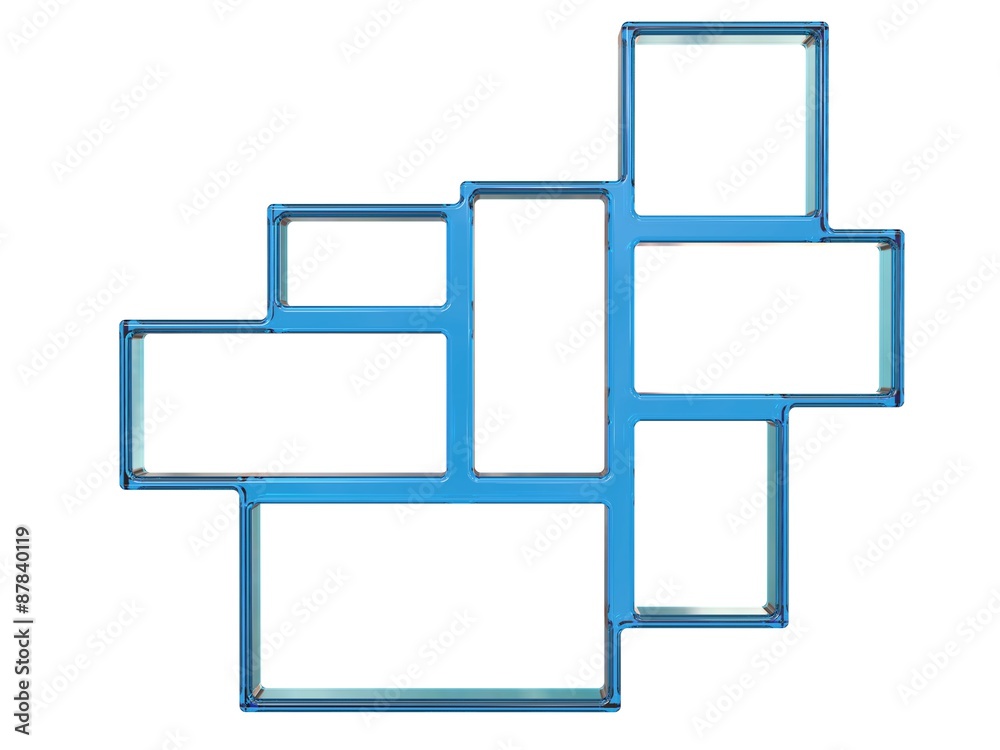 bookshelf design on white background made in glass bookshelf design on white background made in glass