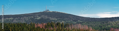 Der Brockengipfel im Harz vom Torfhaus aus gesehen
