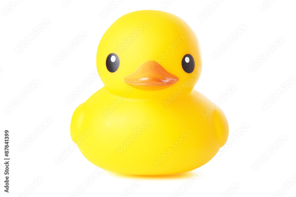 Yellow Rubber Duck Isolated on White Background. Yellow Rubber Duck Isolated on White Background.