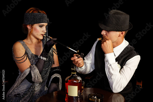 Flapper girl and gangster photo