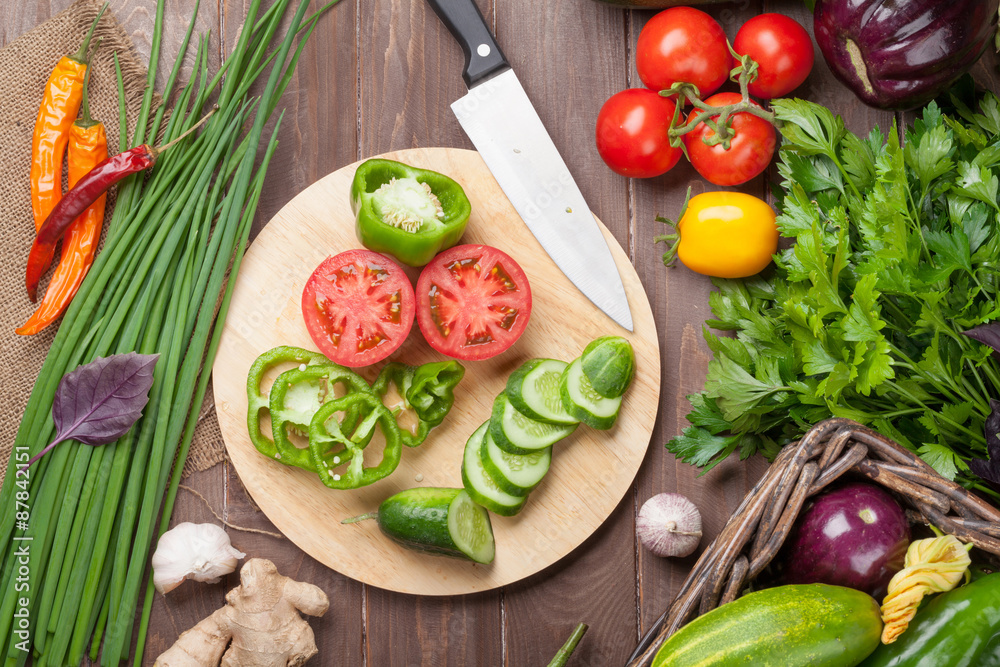 Fresh farmers garden vegetables cooking Fresh farmers garden vegetables cooking